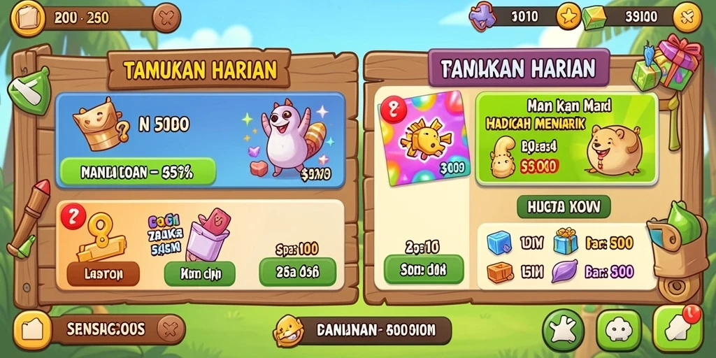 Gambaran tentang leaderboard yang menunjukkan peringkat pemain.