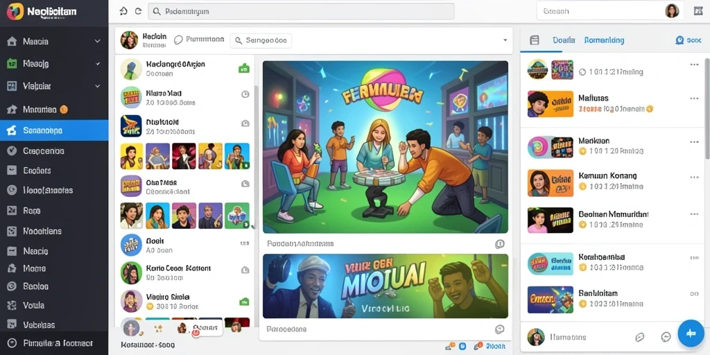 Fitur komunitas untuk berbagi pengalaman bermain.